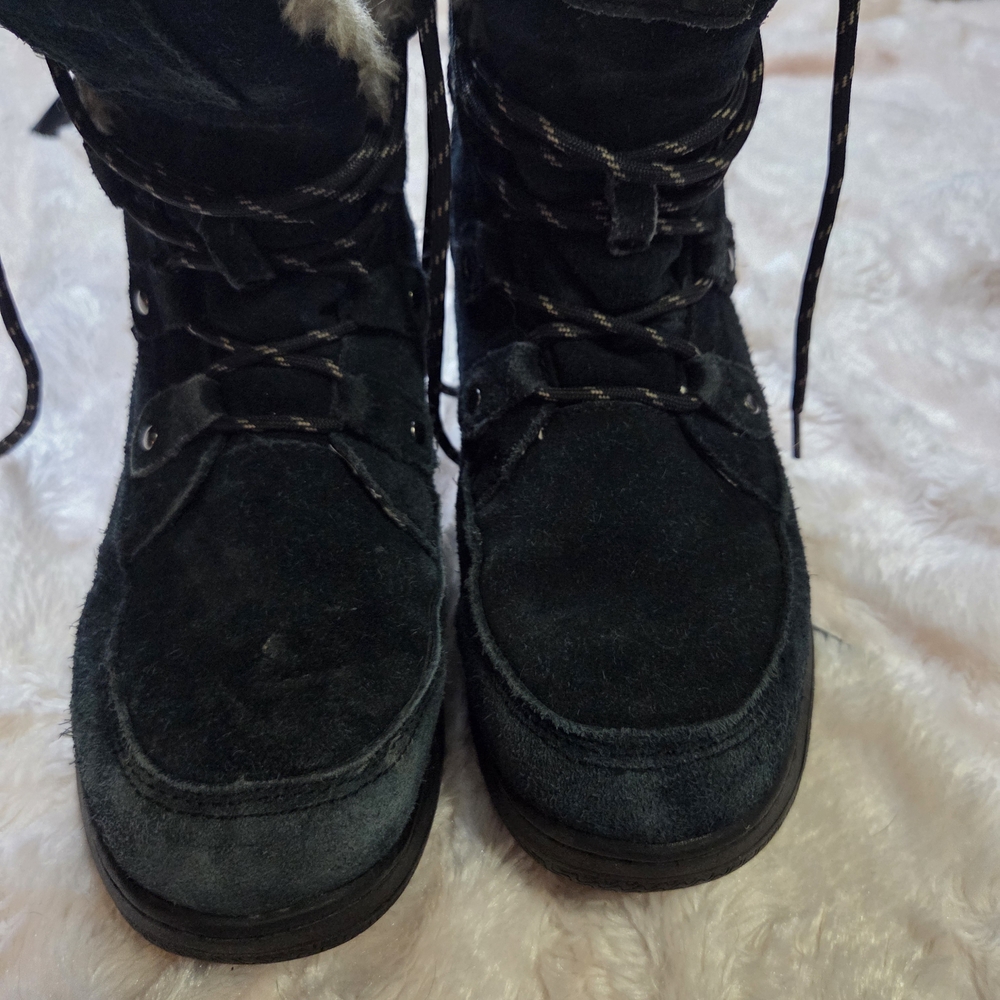 Denver Hayes Black Winter Boots with Fur Lining - Picture 8 of 8